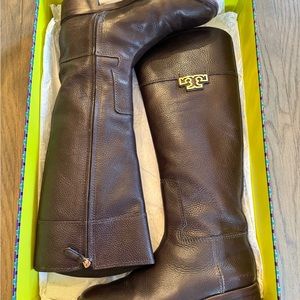 Tory Burch Joanna Riding Leather Boots